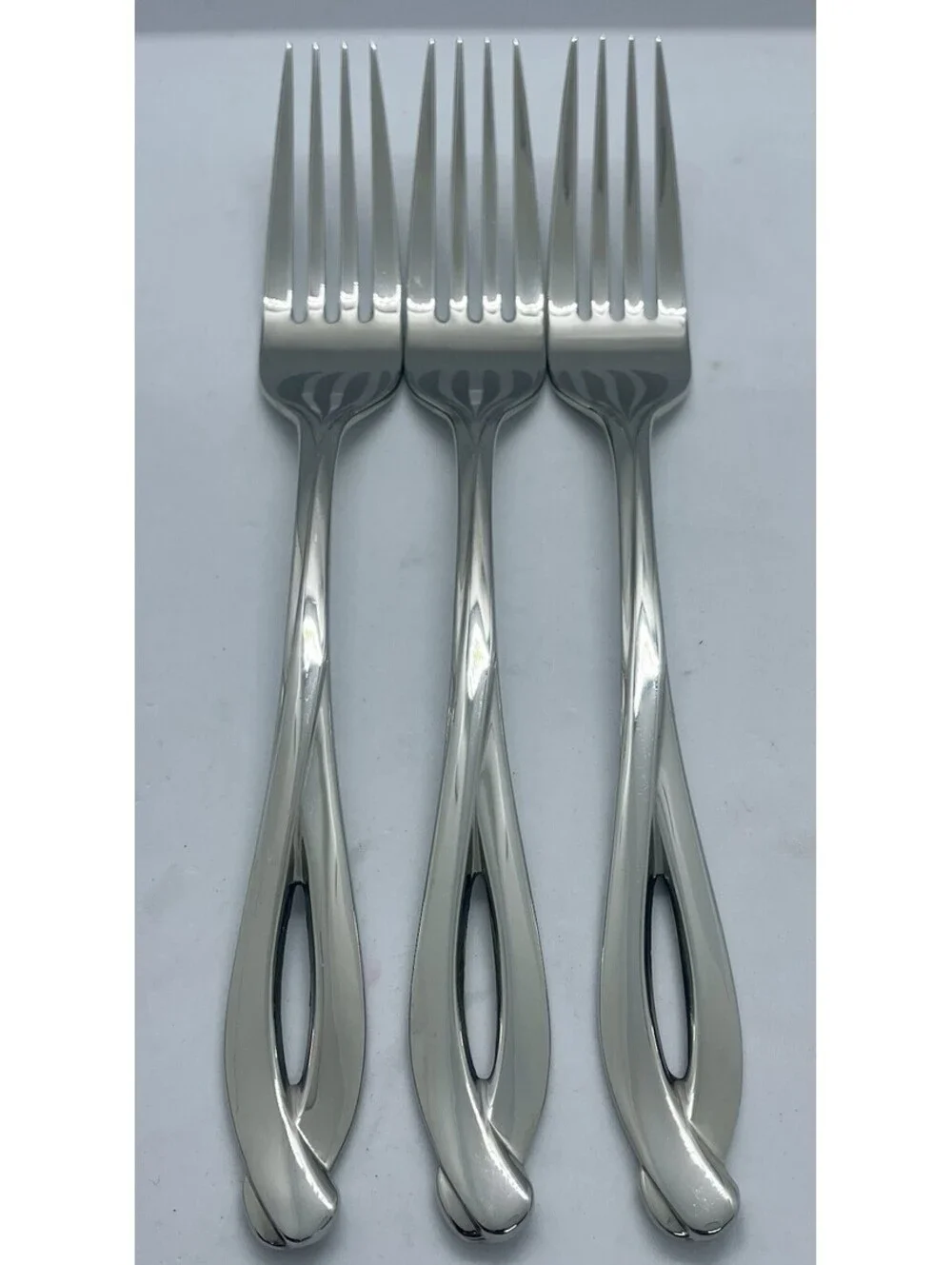 (3) Lenox DEBUT 18/8 Stainless Japan Kirk Stieff Collection Dinner Fork Lot ~8”